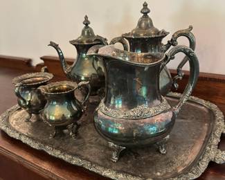 Silverplate coffee/tea service