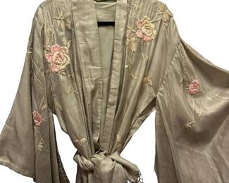 A sampling of the women's fashions. Vintage silk Kimono