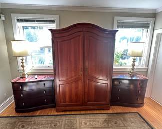 Bernhard bedside tables with traditional style armoire