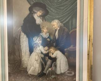 Antique framed print - as is.