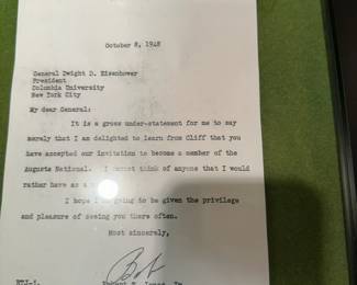 Reproduction signed letter