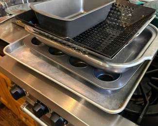 Baking pans and grilling pans.