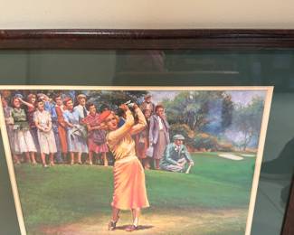 Suite of Marvin Brehm Bently House framed golf prints.