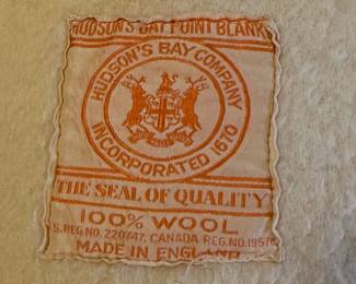 Hudson's Bay wool blanket. Alternate view.