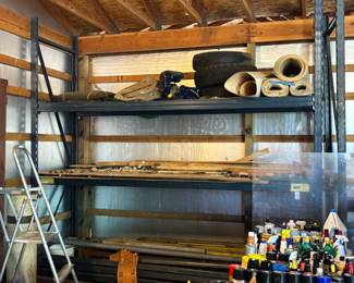 EXTRA large shelving - includes additional metal shelf framing. Will extend to double what is shown (see right side)