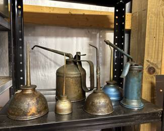 Antique oil cans