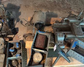 Lathe parts & pieces (sold as lot)