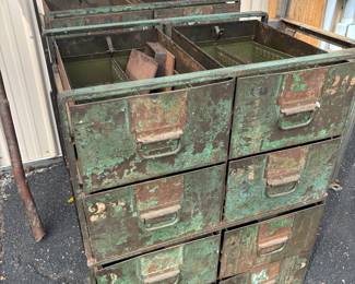 Antique steel filing cabinets