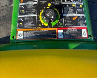 Views of John Deere mower
