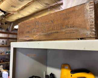 One of several antique boxes