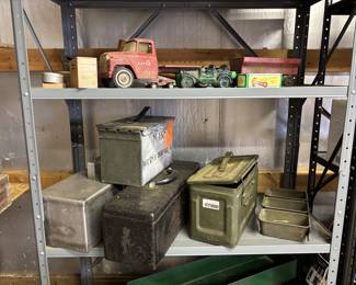 Antiue tool & ammo boxes