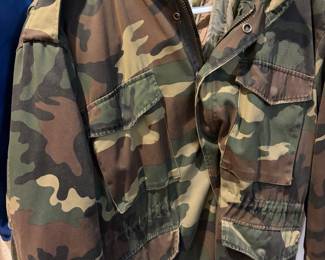 Vintage Military camo jacket with liner