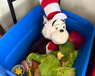 The Christmas Grinch and cat in the hat