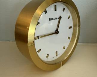 Tiffany brass clock
