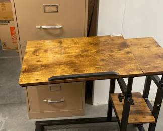 Rolling Laptop Table And Four Drawer Anderson Hickey File Cabinet
