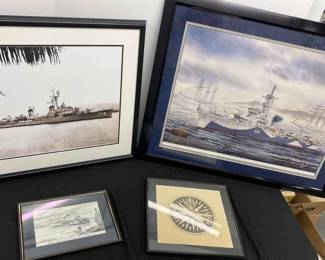 Military Ship And Related Wall Decor