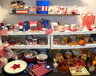 Vintage Fourth of July and Thanksgiving decor