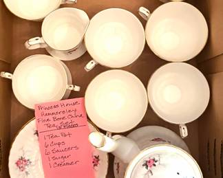 Princess House hammerslay fine bone China tea set