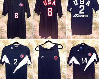 Authentic 1994 Olympic Team USA volleyball jerseys.