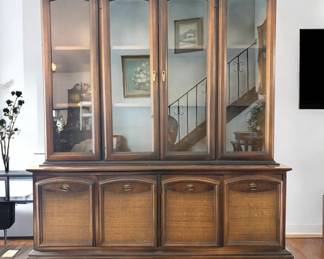 Gorgeous mid century modern display cabinet hutch when bottom cabinet storage