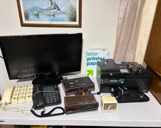 Samsung television, HP OfficeJet printer