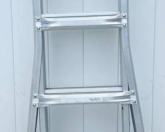  a multi-position aluminum ladder.