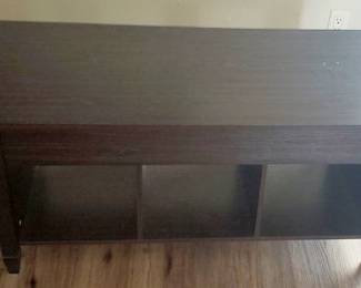  lift-top coffee table with a hidden compartment and open storage