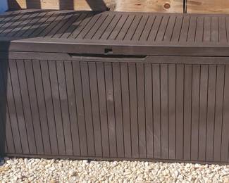 Keter outdoor storage box.