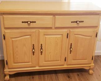 light oak finish buffet or sideboard