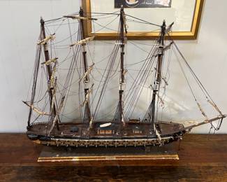 Ship Model of the Spanish frigate "Fragata Española" from 1780 The historical Spanish ship that fought in the Battle of Cape St. Vincent
