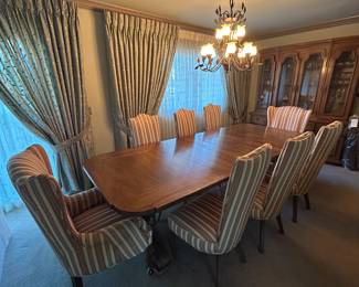 8 person wood dining table