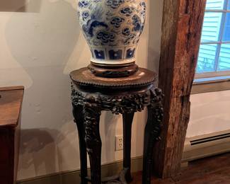 Chinese stand and jar