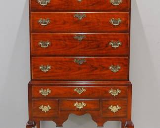 Kindel New England Queen Anne style Mahogany highboy