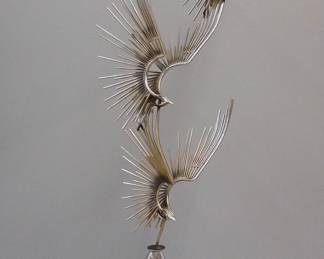 Curtis Jere "Birds in Flight" sculpture.  Signed and dated 1976