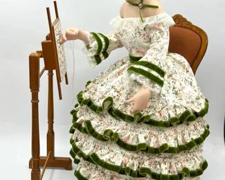Danbury Mint Saturday Evening Post Cover Girls Collection Sampler Porcelain Doll