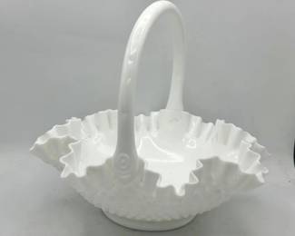 Milk Glass Basket