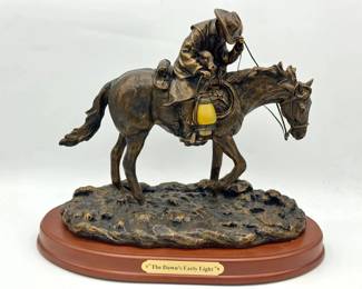 The Dawn’s Early Light” Bronze-Look Western Sculpture