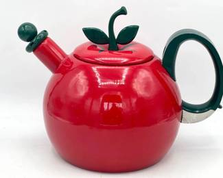 vintage Copco Tomato Kettle enameled metal