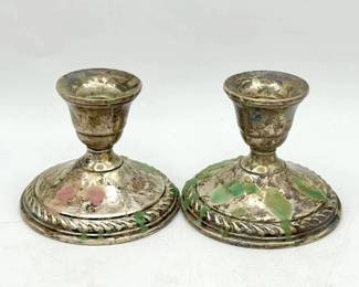 (2) Sterling Silver Weighted Candlestick Holders