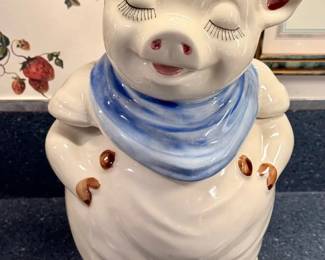 Shawnee Pottery Style vintage "Smiley" pig cookie jar