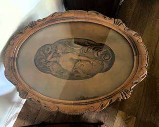 HAND CARVED TRAY TABLE