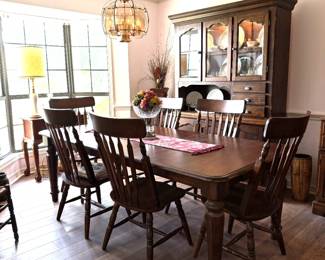 DINING TABLE AND HUTCH