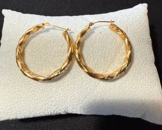 14K HOOP EARRINGS