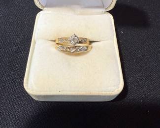 14K WEDDING SET WITH DIAMONDS