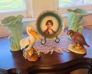 Andrea birds, McCoy and Bavarian  porcelain plates