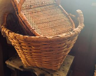 one of several split oak early baskets--used to pick crops and hold laundry 