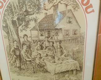 Framed and signed Floyd Sonnier print