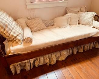 mid 19th century twin rope bed