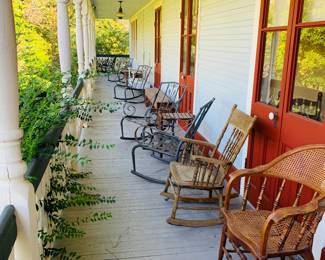 two fabulous porches--this is the porch facing the bayou