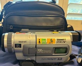 4 Sony video cameras available. All are in great condition.  Phenomenal clarity and color for all of your family memories. Prices starting at $30 - $70. Each camera comes with a case and accessories. 